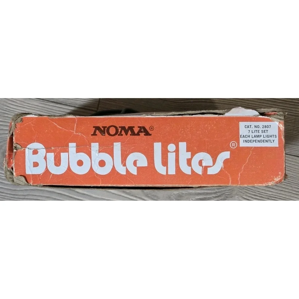 Vintage Lot Of 7 Noma Bubble Lites Lights Parts - All American Made /w Box‎